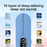 White SMB-07 Bone Conduction Under-Pillow Speaker -  Bluetooth 5.4 Ultra-Thin Sleep Aid Sound Bar with Dual Speaker Resonance & 36 Built-in White Noise Tracks - Rear View