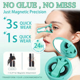 3-Set of 3D Magnetic Eyelash & Applicator (ZP01 4-Piece/Set) - Reusable, Glue-Free, Professional Makeup Tool, Alcohol-Free & Odorless - Front View