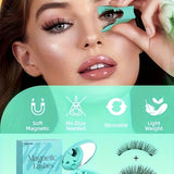 3-Set of 3D Magnetic Eyelash & Applicator (ZP02 4-Piece/Set) - Reusable, Glue-Free, Professional Makeup Tool, Alcohol-Free & Odorless