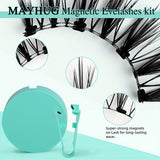 3-Set of 3D Magnetic Eyelash & Applicator (ZP02 4-Piece/Set) - Reusable, Glue-Free, Professional Makeup Tool, Alcohol-Free & Odorless