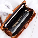Wine Red Women's Long Buckle Closure Wallet - PU Lether Large Capacity Multi-Slot Card Holder & Purse Combo wIth Wristband