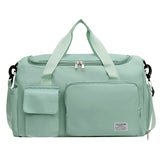 Green Lightweight & Waterproof Sports Gym Bag with Separate Shoe Compartment, Adjustable Strap and Multiple Pockets - Large-Capacity Travel Duffel for Workout, Business & Getaways
