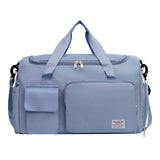 Blue Lightweight & Waterproof Sports Gym Bag with Separate Shoe Compartment, Adjustable Strap and Multiple Pockets - Large-Capacity Travel Duffel for Workout, Business & Getaways