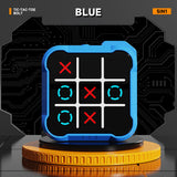Blue All-in-One Tic-Tac-Toe Desktop Game - Portable Family Interactive Board Toy, Brain Training Puzzle & Travel-Friendly Strategy Game