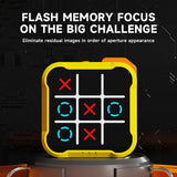 Blue All-in-One Tic-Tac-Toe Desktop Game - Portable Family Interactive Board Toy, Brain Training Puzzle & Travel-Friendly Strategy Game - Top-Down View