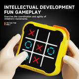 Pink All-in-One Tic-Tac-Toe Desktop Game - Portable Family Interactive Board Toy, Brain Training Puzzle & Travel-Friendly Strategy Game - Front View