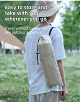 Black Portable Folding Camping Chair with Backrest & Storage-Bag - Ultra-Light Aluminum Alloy Lawn Chair, Beach & Balcony Travel Seating - Top-Down View