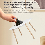 Interactive Self-Play Cat Wand with Suction Base - Automatic Bouncing Teaser Including Bell & 3 Bird Attachments(Pink)