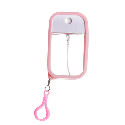3-Pack Ultra-Slim 50ml Card-Style Travel Spray Bottle with Pink Silicone Sleeve - Portable ABS/PETG Refillable Hydration Sprayer