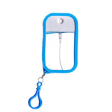 3-Pack Ultra-Slim 50ml Card-Style Travel Spray Bottle with Blue Silicone Sleeve - Portable ABS/PETG Refillable Hydration Sprayer