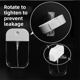 3-Pack Ultra-Slim 50ml Card-Style Travel Spray Bottle with Blue Silicone Sleeve - Portable ABS/PETG Refillable Hydration Sprayer - Side View