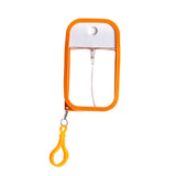 3-Pack Ultra-Slim 50ml Card-Style Travel Spray Bottle with Orange Silicone Sleeve - Portable ABS/PETG Refillable Hydration Sprayer