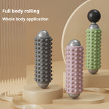 Grey Portable Electric Yoga Massage Roller - Handheld Fitness Recovery Tool, Deep Tissue Muscle Relaxer & Fascia Release Stick - 45-Degree Angle