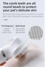 Purple 6-in-1 Pet Grooming Hair Dryer with Noise-Reduction - Lightweight Handheld Blow Dryer & Mist Slicker Brush - 3-Speed Temperature Control, One-Click Deshedding & Painless Massage