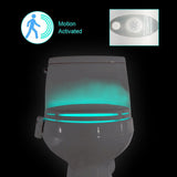 8-Color LED Toilet Night Light - Universal Fit Smart Motion Activated Bathroom Bowl Light, Multi-Color Cycle & Fixed Mode - Side View