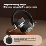Black & Sliver Stylish Retro Wireless Bluetooth & Plug Hi-Fi Stereo Headphones - Glowing LED Gaming Sports Over-Ear Headset with 10m Range, TypeC-Charging - 45-Degree Angle