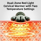 Wireless 4D Bionic 10-Fingers Shoulder & Neck Massager - EMS Micro-current & Vibration Neck Reliever with 2-Level Red Light Heat