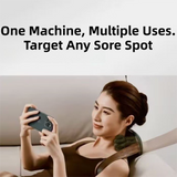 Wireless 4D Bionic 10-Fingers Shoulder & Neck Massager - EMS Micro-current & Vibration Neck Reliever with 2-Level Red Light Heat - Side View