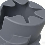 Grey Waterproof Silicone Couch Armrest Cup Holder Tray - Non-Slip & Anti-Spill, Multi-Slot Organizer for Drinks Bottle, Remote, Ipad & snacks - Front View