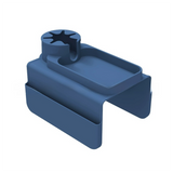 Dark Blue Waterproof Silicone Couch Armrest Cup Holder Tray - Non-Slip & Anti-Spill, Multi-Slot Organizer for Drinks Bottle, Remote, Ipad & snacks
