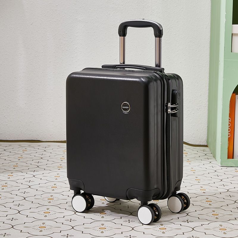 Black 16 Inch Lightweight Carry-on Luggage for heights over 1.6m - Underseat & Overhead Cabin Hardside Suitcase