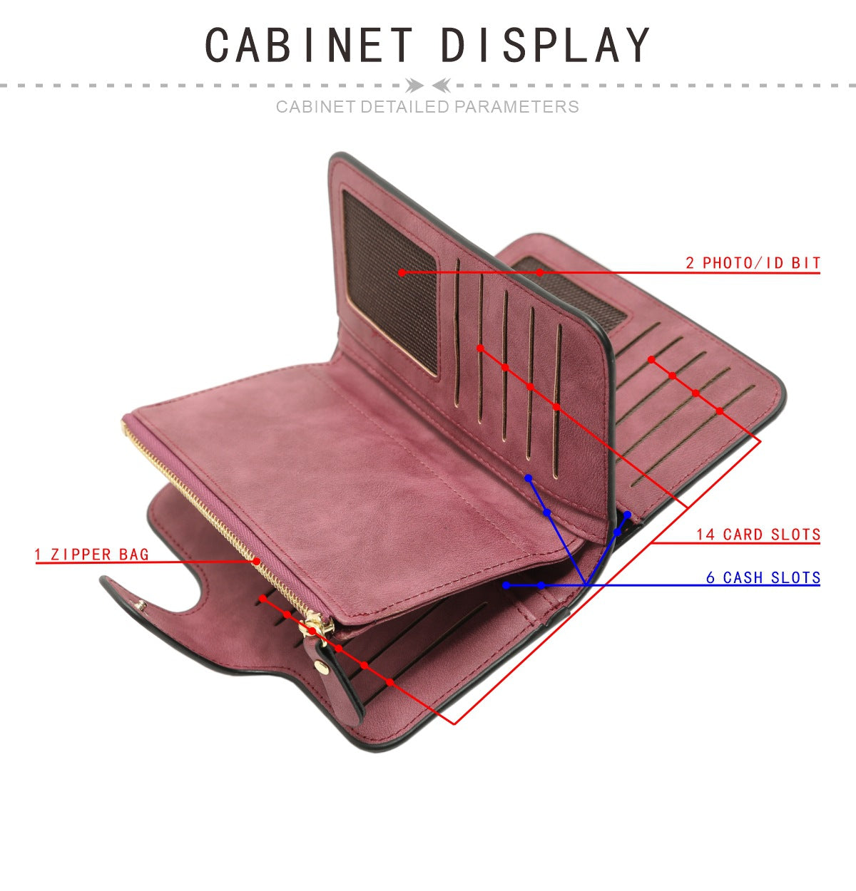Blue Large Capacity Long Wallet Frosted PU Leather Clutch Bag with 14 Card Slots and Zipper Compartment fits Smartphone for Everyday Use Australia