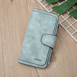 Green Large Capacity Long Wallet Frosted PU Leather Clutch Bag with 14 Card Slots and Zipper Compartment fits Smartphone for Everyday Use Australia