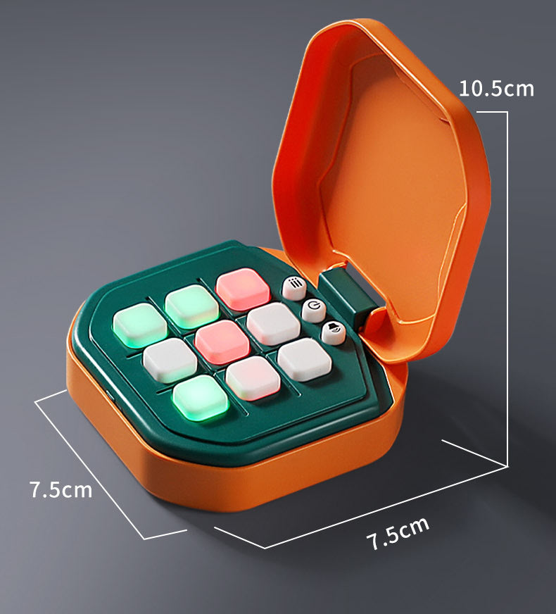 2 Pack Orange AI Tic-Tac-Toe Handheld Game Electronic Logic Training Machine with 9 Game Modes and Light-up Buttons for Kids Age 3+ Australian Home Travel