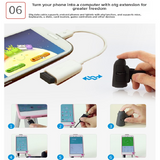 Black Wireless Finger Mouse Rechargeable 2.4G Ring Mouse for Laptop Tablet Smartphone Ergonomic Mini Mouse for Mobile Office and Travel Australian Lifestyle - Rear View