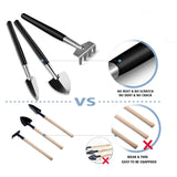 Black 13 Piece Succulent Gardening Tool Set with 50x50cm Repotting Mat and Storage Bag for Indoor Miniature Plant Care Home Gardening Gift Australia - Front View