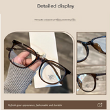 3 Pack Grey Women's Blue Light Blocking Glasses Non-Prescription 0 Degree Large Frame Lightweight Eyewear for Computer Gaming Office Australian Fashion - Side View