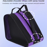 Green 3-Compartment Roller Skate Bag Breathable Mesh Ice Skate Carrier with Adjustable Shoulder Strap for Kids and Adults Australian Sports Accessories - Front View
