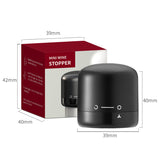2-PCS Mini Red Wine Stopper Leak Proof Food Grade Silicone Vacuum Seal Reusable Wine Bottle Cap for Freshness Preservation Australian Home Use Black - Side View