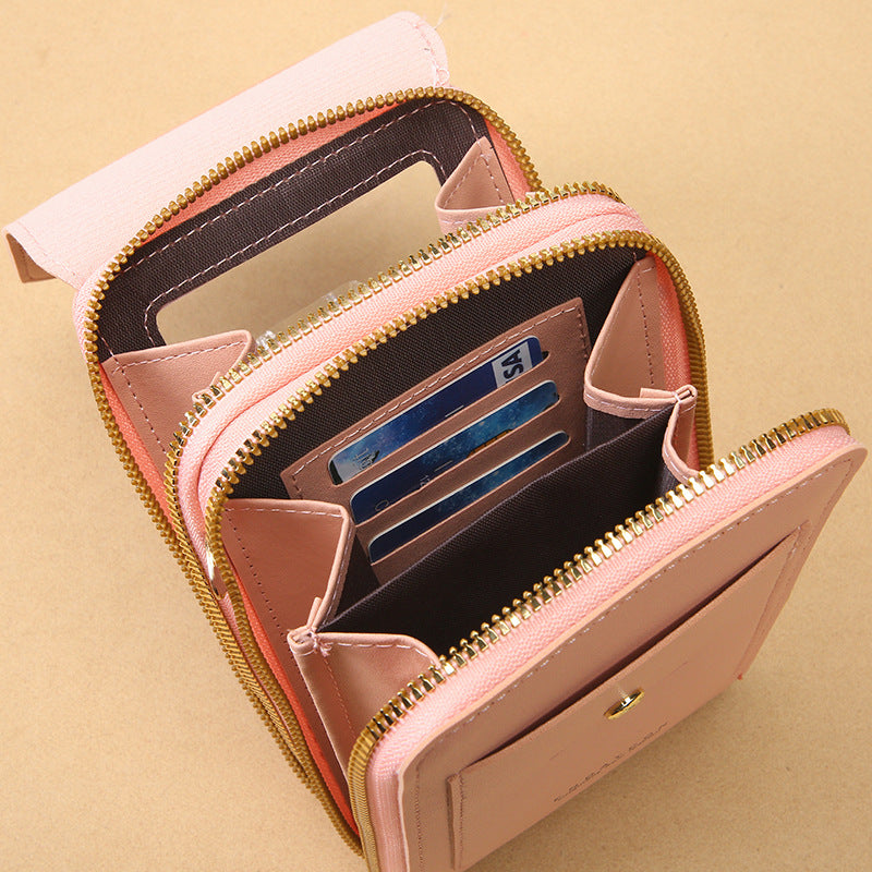 Blue Touch Screen Crossbody Phone Bag for Women Small Shoulder Purse with Dual Zippers and Card Slots Compact Travel Pouch Australian Lifestyle