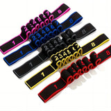 Pink 3 Pack Multi-Loop Yoga Stretching Strap with Numbered Sections 90cm Elastic Resistance Band for Dance Pilates Body Sculpting Australian Fitness Gear