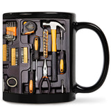 Creative 3D Toolbox Ceramic Mug 11oz Mechanic Tools Print Coffee Cup for DIY Enthusiasts and Handy Dads Australian Home and Office Gift