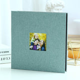 Green Linen Self-Adhesive Photo Album DIY Scrapbook with Cover Window 11x10.6 Inch for Family Wedding Travel Memories Preservation Australian Home