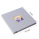 Dark green Linen Self-Adhesive Photo Album DIY Scrapbook with Cover Window 11x10.6 Inch for Family Wedding Travel Memories Preservation Australian Home
