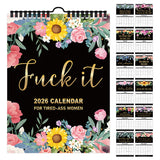 Exhausted women 2026 Wall Calendar 28.5 x 21 cm – Funny and Inspirational Designs for Home, Office, or Gift in Australia - Side View