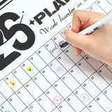 2026 Wall Planner Calendar with Stickers and Double-Sided Tape – 742 x 525 mm for Home, Office or Study in Australia - Side View