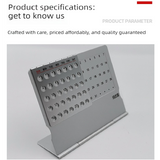 2-PCS Ultra-Thin Metal Desk Calendar – Durable Aluminum Perpetual Calendar for Office or Home Use in Australia - Side View