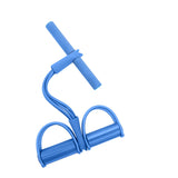 Blue Home Multi-Function Foot Pedal Resistance Trainer – 4-Strand Elastic Pull Rope for Abdominal Exercise, Sit-Up Assistance, and Full-Body Fitness (Unisex)