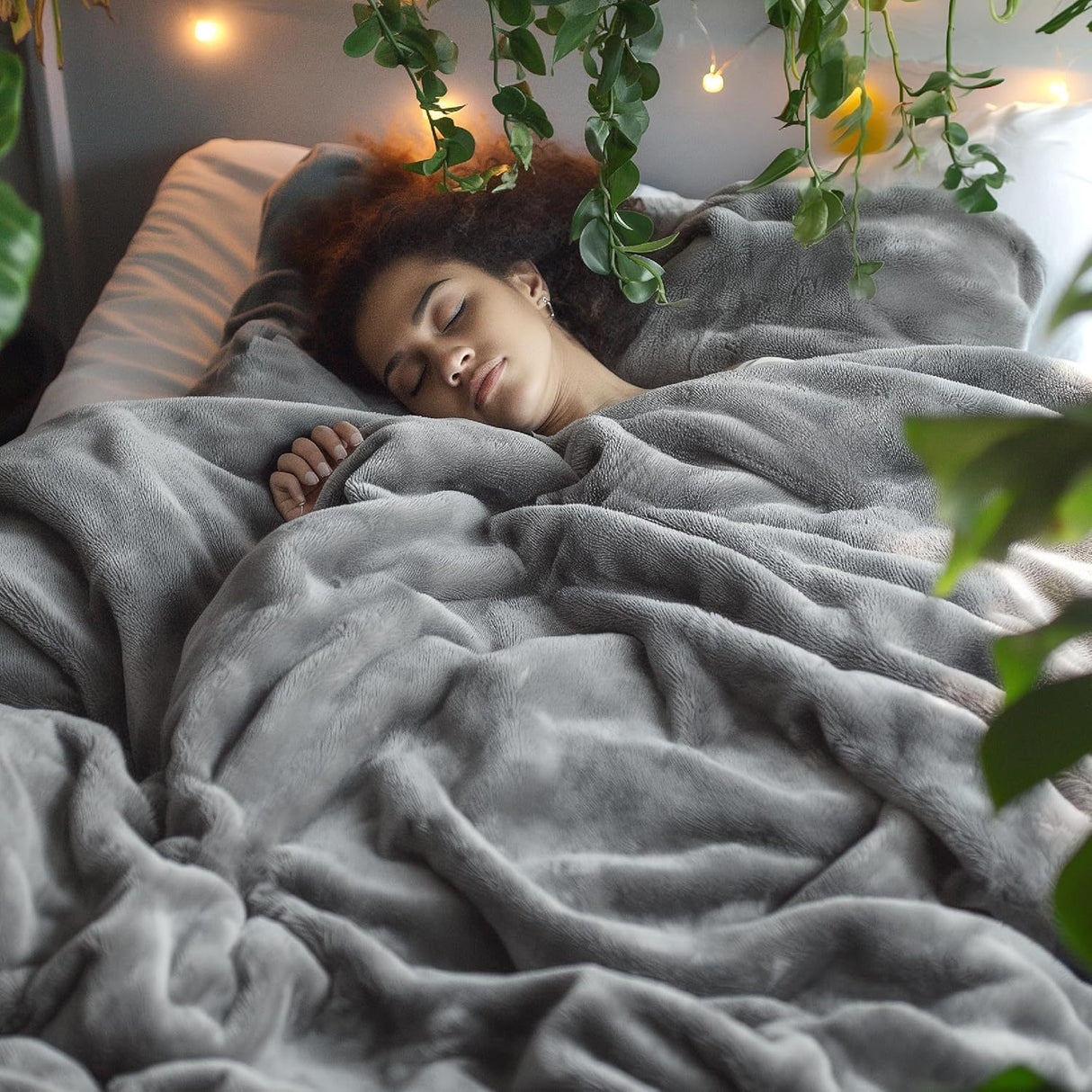 Grey Ultra-Soft Coral Fleece Blanket – Lightweight Summer Throw for Office Naps, Air Conditioning, and Cozy Home Use(70*100cm)