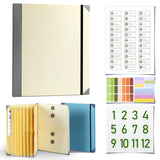 Khaki Important Document Organizer Folder with 10 Manila Envelopes and Acid-Free Paper for Home Office Estate Planning and Aussie Travel