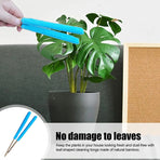 Red 3 Pack Microfiber Plant Leaf Cleaning Tongs with Removable Sleeves and Natural Bamboo Handles for Houseplants Maintenance