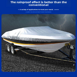 Silver Heavy Duty Waterproof V-Hull Boat Cover 11-13FT Marine Grade Outdoor UV Protection for Australian Storage and Mooring - Front View