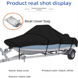 Silver Heavy Duty Waterproof V-Hull Boat Cover 11-13FT Marine Grade Outdoor UV Protection for Australian Storage and Mooring - 45-Degree Angle