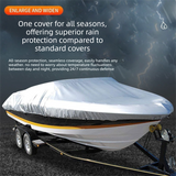 Black Heavy Duty Waterproof V-Hull Boat Cover 11-13FT Marine Grade Outdoor UV Protection for Australian Storage and Mooring - Side View