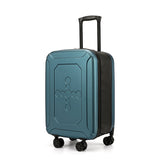 Blue 20 Inch Foldable Carry-on Suitcase Ultra Lightweight 2.1kg Hard Shell Luggage with 360 Spinner Wheels and Combination Lock for Australian Travel