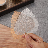 5-PCS Golden 304 Stainless Steel Bodhi Leaf Tea Strainer Creative Fine Mesh Tea Filter Infuser for Loose Leaf Tea Australian Home Tea Set Accessory - Front View